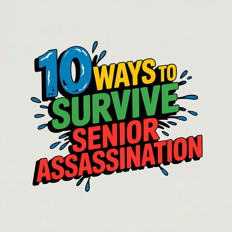 10 Ways To Survive Senior Assassination, a one-act comedy by Matt Lyle