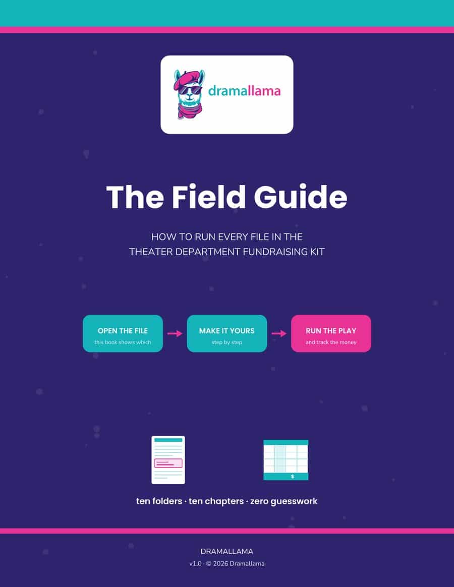Cover of the Dramallama Fundraising Field Guide